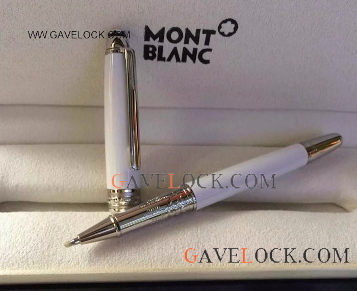 Montblanc Meisterstuck Solitaire Rollerball White Silver Pen Replica